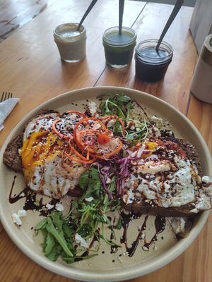 Caprese toast. at The Bowl Bar in Cancun