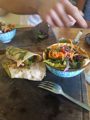 Avocado wrap at The Bowl Bar in Cancun
