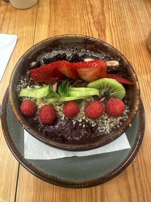 Açai bowl  at The Bowl Bar in Cancun