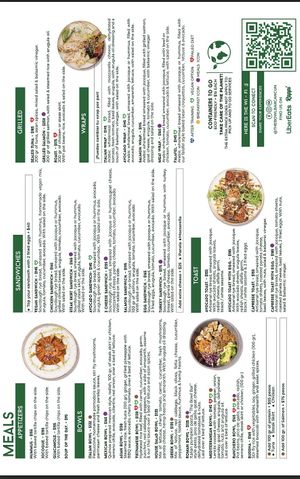 Menu  at The Bowl Bar in Cancun