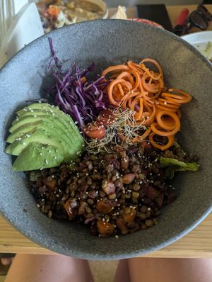 Mediterranean Bowl at The Bowl Bar in Cancun