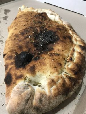 Veganara folded into a calzone “folded” pizza at The Master & Margherita in Grey Lynn