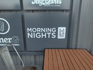 Sign at Morning Nights in Long Beach