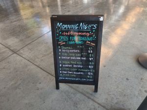 Menu at Morning Nights in Long Beach