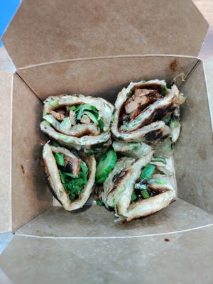 Scallion pancake! at Morning Nights in Long Beach