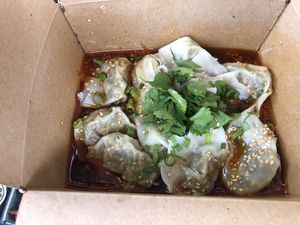 Spicy Wontons (not so spicy)  at Morning Nights in Long Beach