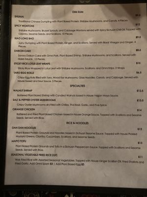 Menu  at Morning Nights in Long Beach