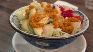 House salad - If you order this then make sure you ask for the ginger on the side, since they put too much otherwise (See my other picture from a previous visit) at 168 Thai & Sushi in Middleburg