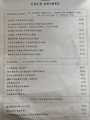 Menu at Local Coffee + Shop in Puerto Morelos