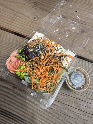 Tofu and veggies  at Poke for the People in Haleiwa