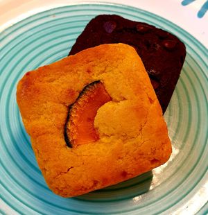 pumpkin tofu bread at Vegan Vanilla Bakery in Daejeon