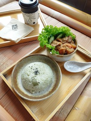 Rice set  at Fat Bamboo Cafe in Kulai