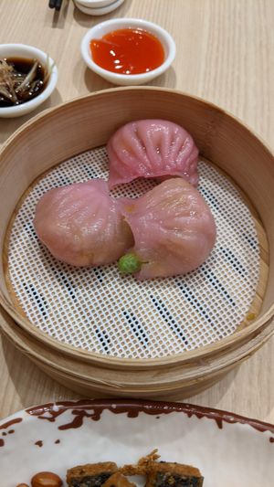 Veggie abalone dumplings at Lotus Vegetarian 莲心 - Novena in Central Singapore