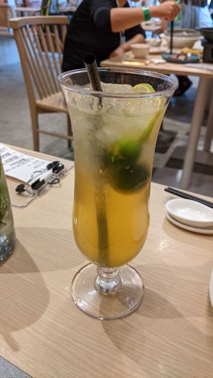 Lime Green Tea at Lotus Vegetarian 莲心 - Novena in Central Singapore