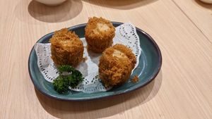 Veggie Scallop Yam Fritters at Lotus Vegetarian 莲心 - Novena in Central Singapore