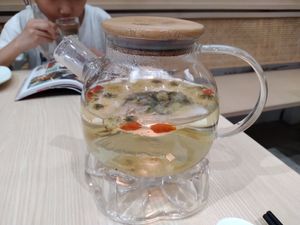 Chrysanthemum wild ginseng tea at Lotus Vegetarian 莲心 - Novena in Central Singapore