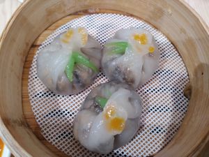 Steam truffle mixed mushroom dumpling at Lotus Vegetarian 莲心 - Novena in Central Singapore