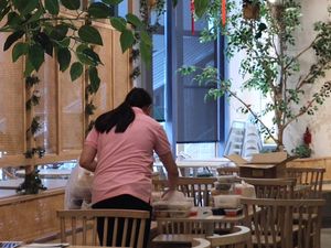 Busy packing at Lotus Vegetarian 莲心 - Novena in Central Singapore