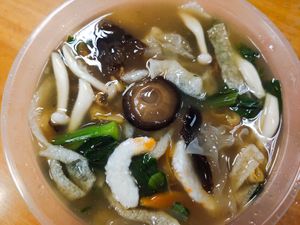 Hor Fun with ingredients at Lotus Vegetarian 莲心 - Novena in Central Singapore