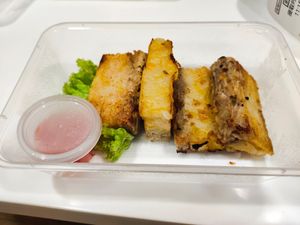 Pan fried pumpkin taro cake at Lotus Vegetarian 莲心 - Novena in Central Singapore