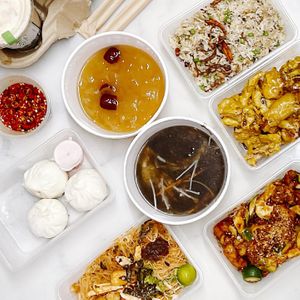Order in lunch situation! Vegan options available and bbt add on option available too~  at Lotus Vegetarian 莲心 - Novena in Central Singapore