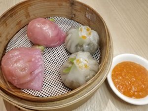 dim sum basket at Lotus Vegetarian 莲心 - Novena in Central Singapore