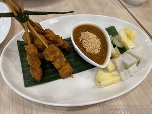 Satay -lagi best at Lotus Vegetarian 莲心 - Novena in Central Singapore
