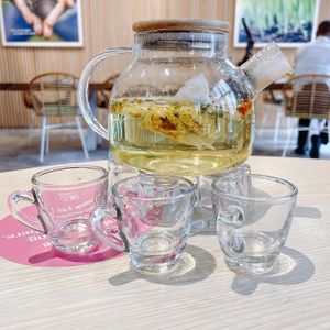 Rejuvenating American Ginseng Chrysanthemum Teapot $8.80. I like this tea 😋 it’s refillable~ can sit there, enjoy tea and c at Lotus Vegetarian 莲心 - Novena in Central Singapore