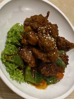 Sweet and sour meat  at Lotus Vegetarian 莲心 - Novena in Central Singapore