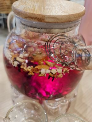 Fruits & Flower Tea ~ 1/4/22 at Lotus Vegetarian 莲心 - Novena in Central Singapore