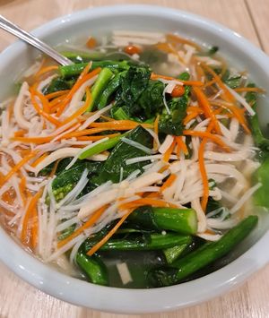 Kai Lan in Superior Broth ~ 1/4/22 at Lotus Vegetarian 莲心 - Novena in Central Singapore