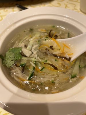 Black Fungus & Cucumber Broth   at Lotus Vegetarian 莲心 - Novena in Central Singapore