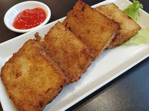 Signature Carrot cake  at Lotus Vegetarian 莲心 - Novena in Central Singapore