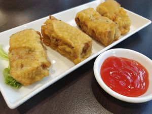 Signature Taro Mee Sua Square at Lotus Vegetarian 莲心 - Novena in Central Singapore