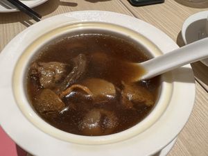 Cordyceps soup damnnn good  at Lotus Vegetarian 莲心 - Novena in Central Singapore