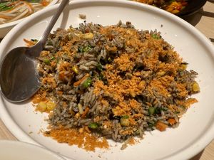 Olive fried rice has wok hei!  at Lotus Vegetarian 莲心 - Novena in Central Singapore