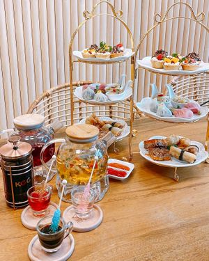 Royale afternoon tea set for 2 (3-5pm daily)  at Lotus Vegetarian 莲心 - Novena in Central Singapore