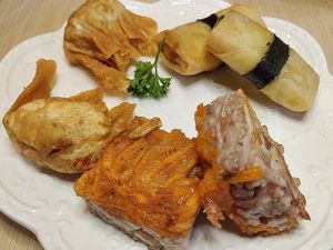 High tea spread at Lotus Vegetarian 莲心 - Novena in Central Singapore