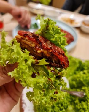 Very Floury,  salty, the lettuce taste better 🤪 ~ 19/5/22 at Lotus Vegetarian 莲心 - Novena in Central Singapore
