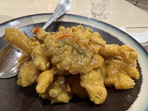 Finally got to try this butter abalone dish! Taste so good!  at Lotus Vegetarian 莲心 - Novena in Central Singapore