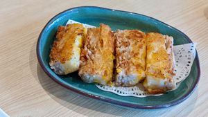 Pan Fried Pumpkin w Shredded Taro at Lotus Vegetarian 莲心 - Novena in Central Singapore