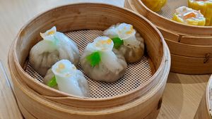 Truffle Mixed Mushroom Dumplings at Lotus Vegetarian 莲心 - Novena in Central Singapore