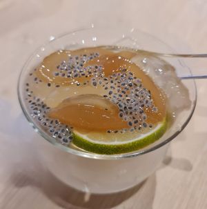 Lemongrass sea coconut ~ 21/9/22 at Lotus Vegetarian 莲心 - Novena in Central Singapore