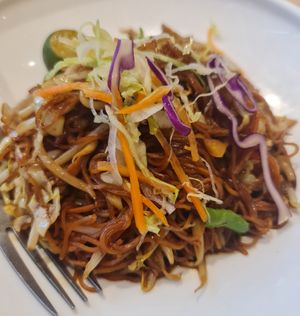 Stir fried mee sua ~ 21/9/22 at Lotus Vegetarian 莲心 - Novena in Central Singapore