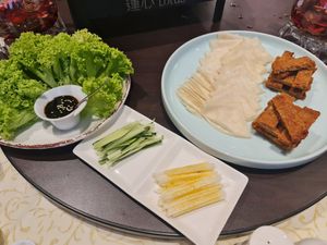 Cripsy passion fruit wrap ~ 31/10/22 at Lotus Vegetarian 莲心 - Novena in Central Singapore