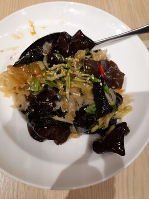 Black & white fungus cold mix at Lotus Vegetarian 莲心 - Novena in Central Singapore