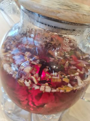 Organic flower tea ~ 10/7/23 at Lotus Vegetarian 莲心 - Novena in Central Singapore