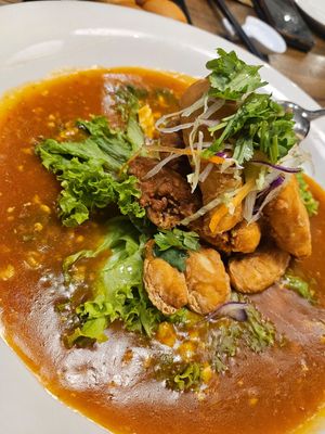 Golden Jumbo Prawn in Signature Chili Sauce ~ 4/9/23 at Lotus Vegetarian 莲心 - Novena in Central Singapore