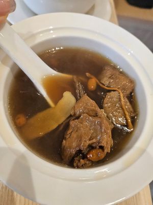 Yin Pin Mushrooms Soup. ~ 26/9/23 at Lotus Vegetarian 莲心 - Novena in Central Singapore