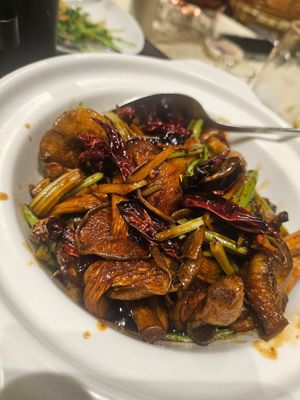 Claypot Golden Spring Mushroom.~ 26/9/23 at Lotus Vegetarian 莲心 - Novena in Central Singapore